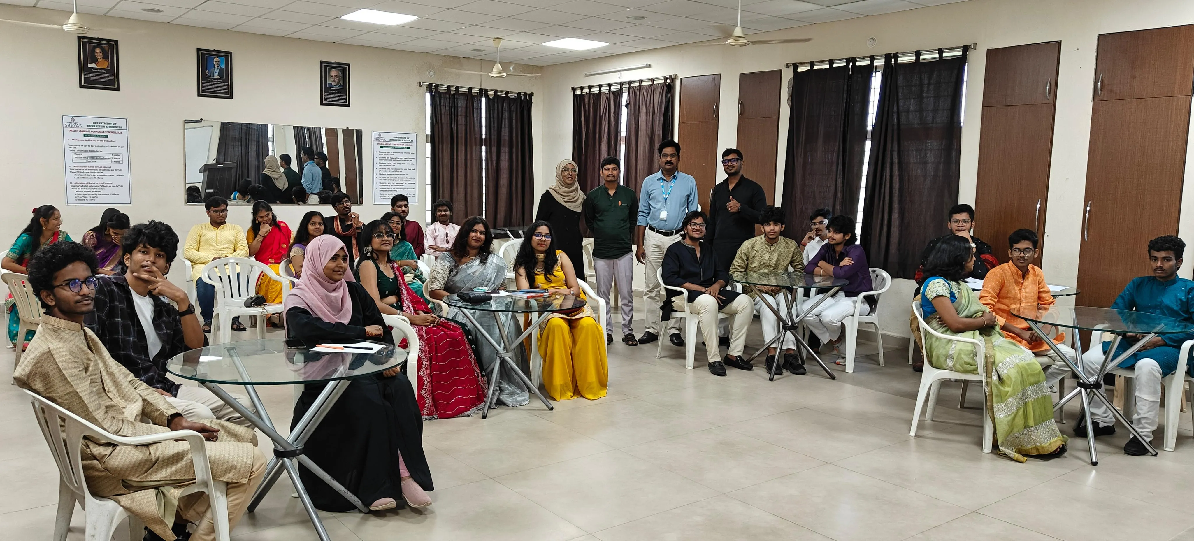 Students participating in an AECS campus event